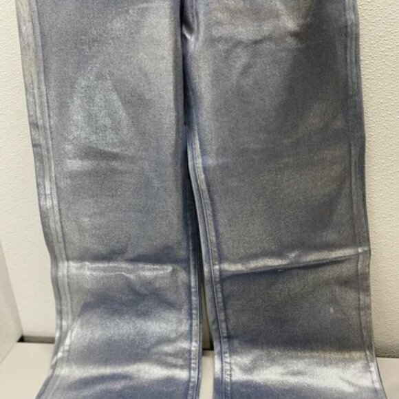 NEW JOE’S JEANS Womens THe Mia High Rise, Wide Leg Party Blue Foil Jeans Size 31 - Picture 8 of 11